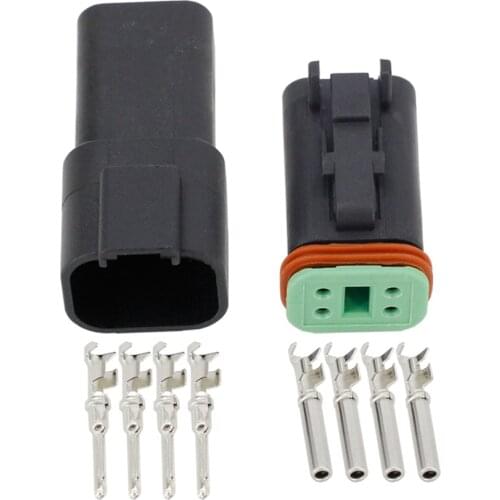 DT04-4P/DT06-4S Black 4 Pin Connectors Automobile waterproof wire electrical male female connector plug DJ3041Y-1.6
