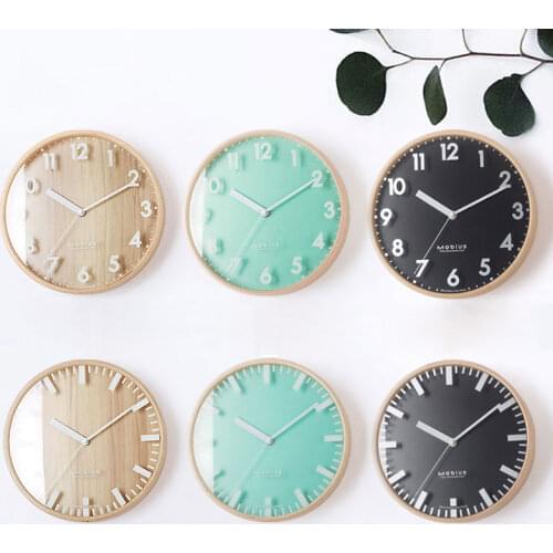 Wood Creativity Silent Wall Clock Small Size Diameter Kitchen Living Room Decoration Wall Watches Decorative Wall Clocks Z088