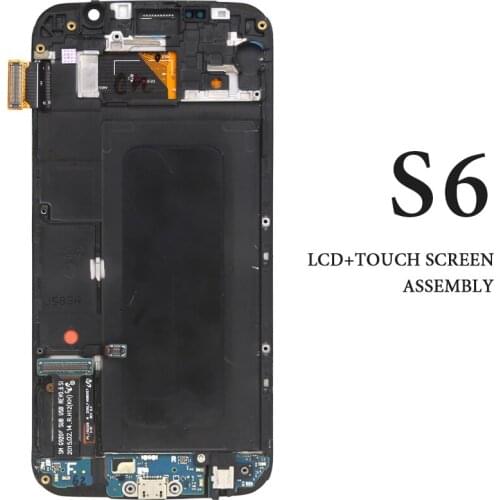 1PCS Top OEM quality Display Replacement for Samsung S6 G920 G920F G920A G920I Digitizer with frame For Samsung S6 G920F LCD