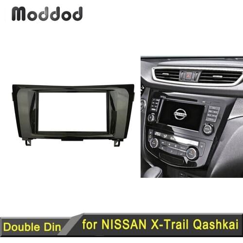 Double Din For NISSAN X-Trail Qashqai 2014+ Radio DVD Stereo Panel Dash Mounting Installation Trim Kit Face Frame Fascia