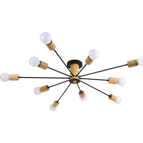 Nordic lamps living room lamp modern minimalist creative personality American ceiling lamp solid wood restaurant room led lamps