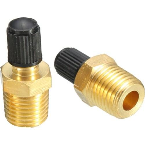 1/4 Inch NPT Nickel Plated Brass Air Compressor Tank Fill Valve With Male NPT Standard Thread Core And Cap