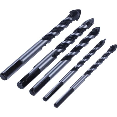 5 Pcs Multi-Material Drill Bit Set for Tile,Concrete, Brick, Glass, Plastic and Wood Tungsten Carbide Brick Wall