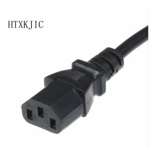 New Arrival 1.5m C13 IEC Kettle to European 2 pin Round AC EU Plug Power Cable Lead Cord PC