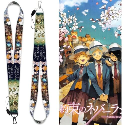 Japanese Animation The Promised Neverland New Lanyard Keychain Mobile Phone Strap