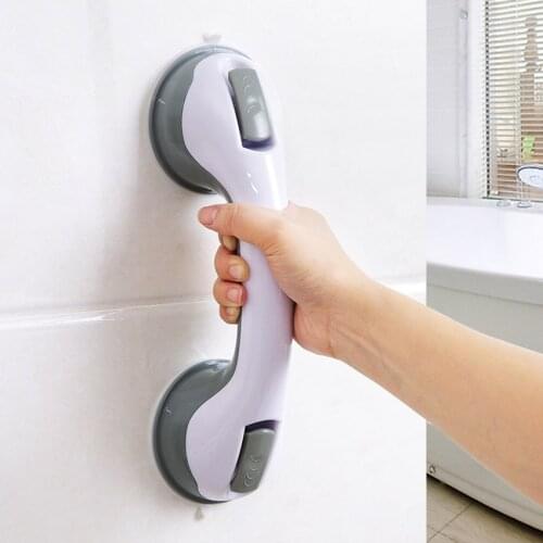 Punch-Free Bathing Handrail Suction Cup Bathroom Glass Door Safety Handle Non-Slip Railing Handle Wall Mounted Sucker Grab Bar