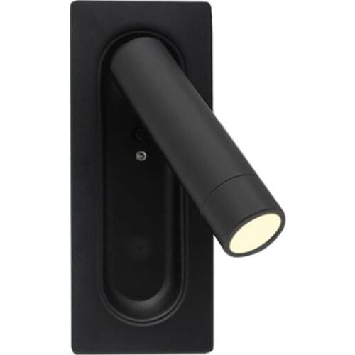 Modern LED Reading Wall Light With Switch White Black Rotation Wall Lamp spotlight Indoor Corridor Aisle Bedside Wall Light