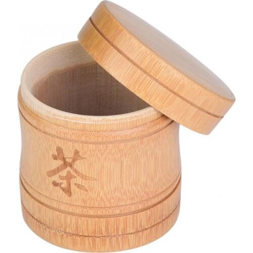TOPINCN Portable Lightweight Bamboo Tea Jar Storage Holder Container Box Home Decoration Accessories