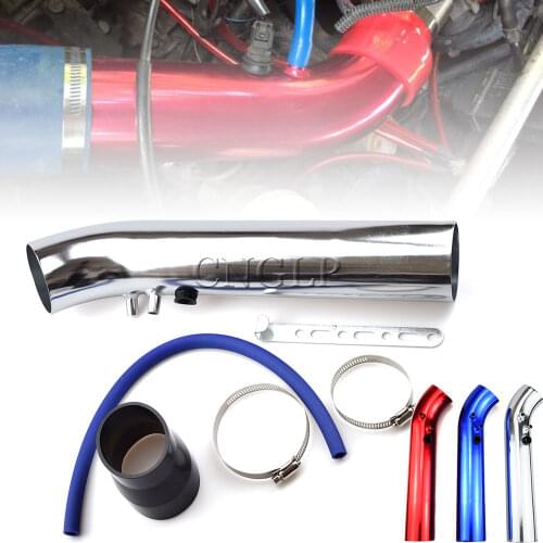 Universal 76mm Aluminum Air Intake Pipe for Cold Air Inlet 3inch Duct Tube Kit with 63mm to 76mm Rubber Hose