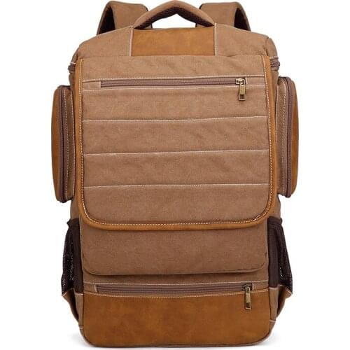 Mens Travel Vintage Backpack Multi-functional Canvas Bag Outdoor Travel Bag For School Hiking High Capacity Canvas Bag