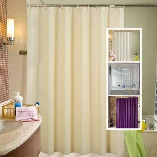 Solid Color Waterproof PEVA Bathing Shower Curtain Bathroom Curtain With Hook Environmental Toilet Shower Curtain Home Decor D25