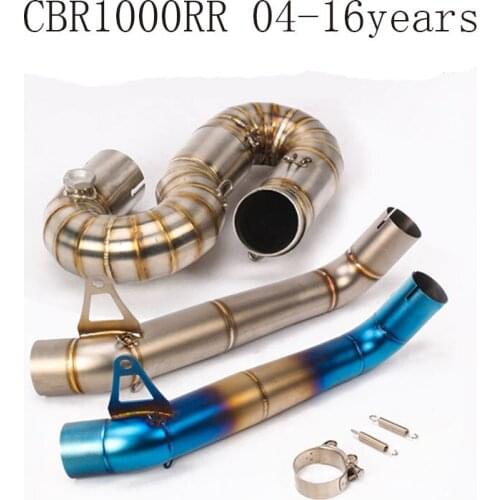 CBR1000RR Full System Motorcycle Exhaust Pipe Escape Moto Muffler Middle Link Pipe For CBR1000RR CBR 1000 RR 2004-2016Years