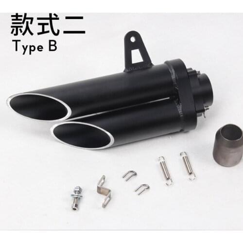 Motorcycle Exhaust Muffler Pipe Scooter Motorbike Pipe Double Universal For Yamaha R1 R3 R6 YZF-R1 z1000 z800 K6 K7