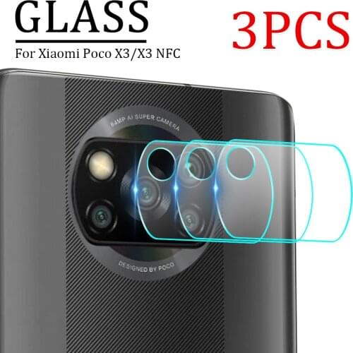 3pcs Camera Protective Glass For Xiaomi Poco X3 NFC M3 Glass Len Screen Protector For Xiaomi Mi 10 10T Note 10 Pro Ultra Lite