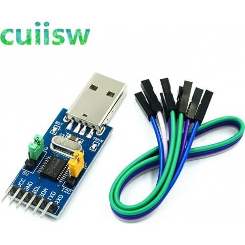 CH341T 2 in 1 module 3.3V 5V USB to I2C IIC UART USB to TTL single-chip serial port downloader