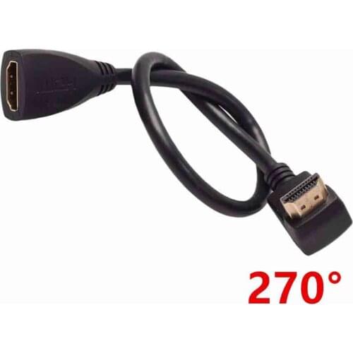 4K HDMI 2.0 Cable HDMI Right Angle 90 Degree 270 Degree HDMI Cable Set HDMI To HDMI Cable 1080P 3D For TV PC Projector PS4