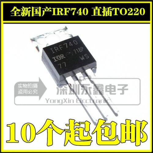 5/PC NEW Irf740 Direct Plug TO220 N Channel Field Effect Transistor Irf740rj45 TO-220