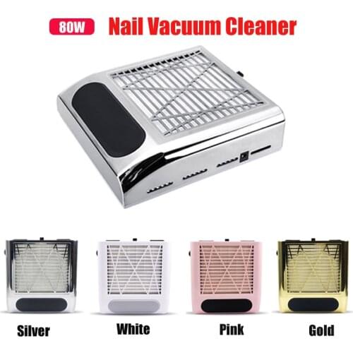 80W Nail Dust Collector With Filter Strong Suction Power Vacuum Cleaner Manicure Machine Tool Nail Art Equipment Vacuum Cleaner