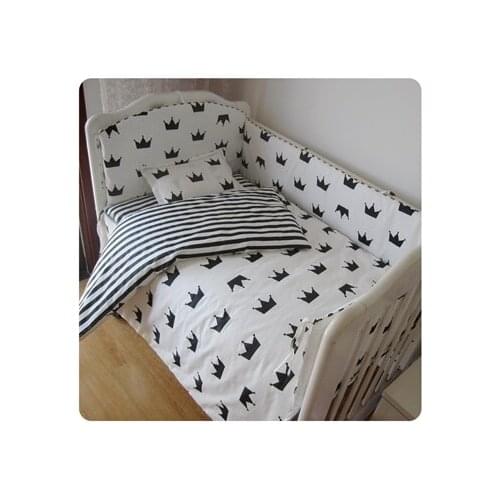 Promotion! 6/7PCS Customize baby bed around set unpick and wash bedding set bedroom accessories Duvet Cover,120*60/120*70cm