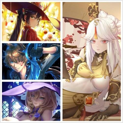 DIY Diamond Painting Genshin Impact Series Anime Girl Poster Cross Stitch Kit Full Drill Embroidery Picture of Rhinestones Gift