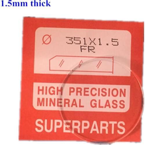 Assortment of 200 PCs Flat Round Mineral Glass Watch Crystal 1.5mm Thick 16.1-40mm Size