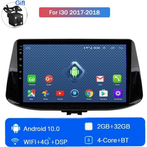 Android 10 Car radio Multimedia Player Autoradio Quad Core 32GB Mirror Link For Hyundai i30 2017 2018 GPS full touch navigation