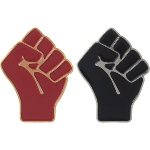 Fist Brooch Creative Fashion Badge Raised Fist Of Solidarity Enamel Pin Cute Clothes Denim Jeans Brooch Communism Jewelry