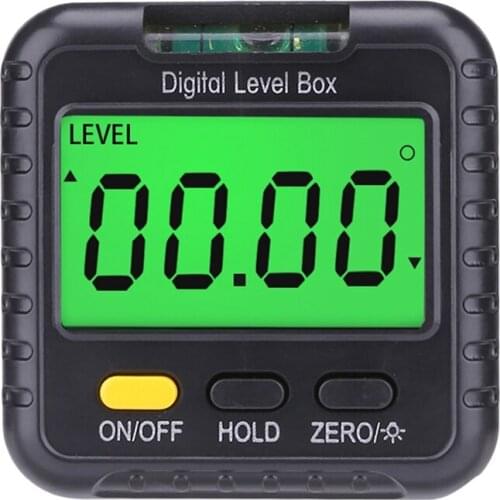 Digital Level Box Protractor Angle Finder Level Gauge Inclinometer with Backlight and Magnetic Base with Bubble