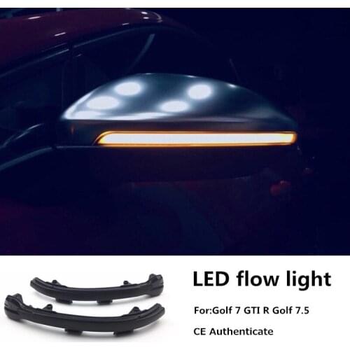 For Volkswagen VW Golf 7 GTI R Sportsvan Touran LED Flowing Rearview Mirror Turn light