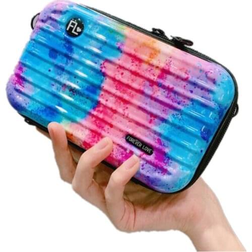 Travel Luxury Shoulder Bags for Women Fashion Small Luggage Bag Suitcase Shape Mini Bag Women Clutch Cosmetic Storage Bag