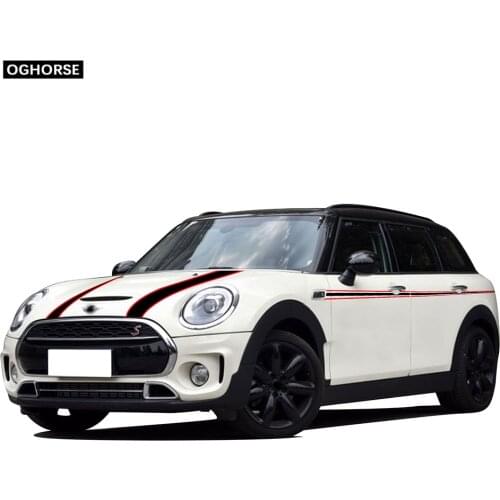 Racing Stripes Body Decor Kit for mini Cooper R56 F55 F56 Clubman R55 F54 Hood Trunk Side Stripes Waitline Stickers Accessories