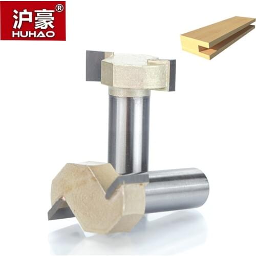 HUHAO 1pcs 1/2" Shank T type slotting cutter woodworking tool 2 Flute router bits for wood Rabbeting Bit endmill milling cutter