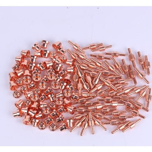 50Pcs/Set Ceramic + Metal Air Plasma Cutting Cutter Consumables Extended TIP Nozzle Electrode For PT31 LG40 Torch CUT-50D