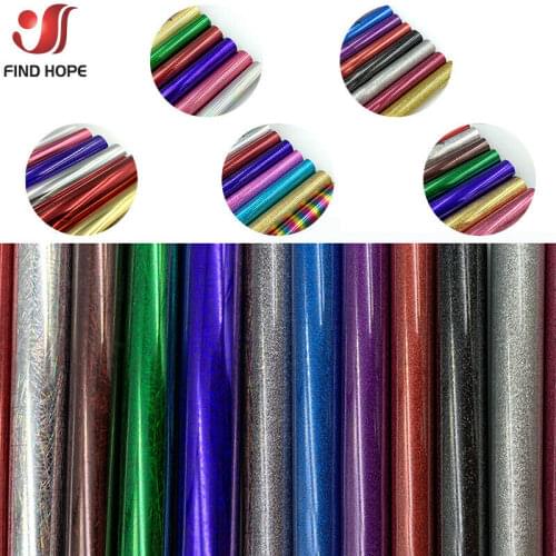 20*25cm Bundle Gitter Rainbow Heat Transfer Vinyl Iron-on T-shirt Craft Cricut Film HTV Printing DIY