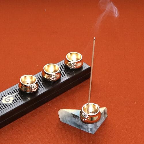Golden Pure copper stick incense holder home fragrance censer Worship Buddhist incienso sandalwood oud stick burner