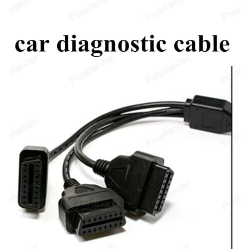 Best selling OBD 2 Auto Connector Adapter Male to Female Splitter Extension Elbow Car Diagnostic Cable 1 to 3 16Pin
