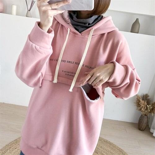 Hot Sale Autumn Winter Female Clothing Maternity Warm Sweater Comfortable Home Breastfeeding Sweatshirts Pregnant Women Clothes