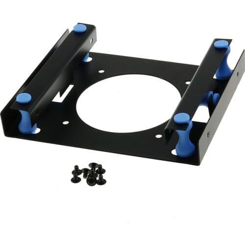 Metal adapter black shockproof 3.5" HDD to 5.25" DVD ROM bracket mounting adapter