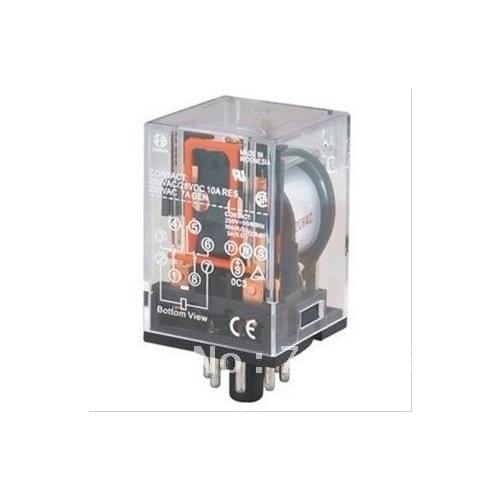 MK2P-I AC 220V Relay 8-Pin 10A 250VAC With PF083A Socket Base