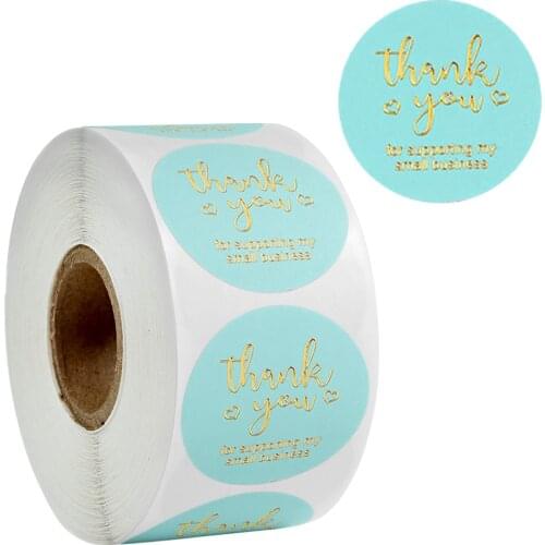 500Pcs/Roll Thank You For Supporting My Business Stickers Seal Labels For Business Package Decoration Labels Stationery Stickers