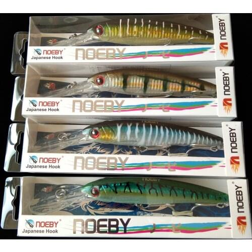 Noeby 4pcs 14cm/52g 16cm/73g Long Casting Fishing Lure Hard Bait Wobblers Crankbaits Bass Pike Professional Minnow
