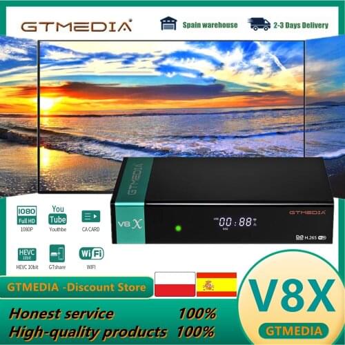 Nuovo Modello Gtmedia V8X Ricevitore Satellitare GTmedia V8 NOVA Aggiornamento CA slot per Schede DVB-S/S