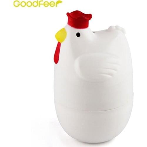 Goodfeer PP Chicken Shaped Egg Boiler Steamer Microwave Egg Boiler Egg Steamer Eggs Cooker Kitchen Cute Style Cooking Gadgets
