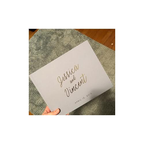 Personalize names date modern guest book Rose Gold Wedding guestbook Journal guest book modern guests sign in book photo albums