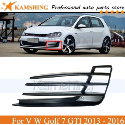 Kamshing Front Bumper Fog light frame cover For V W Golf 7 GTI 2013 - 2016 Front Fog lamp frameRunning light Foglight frame