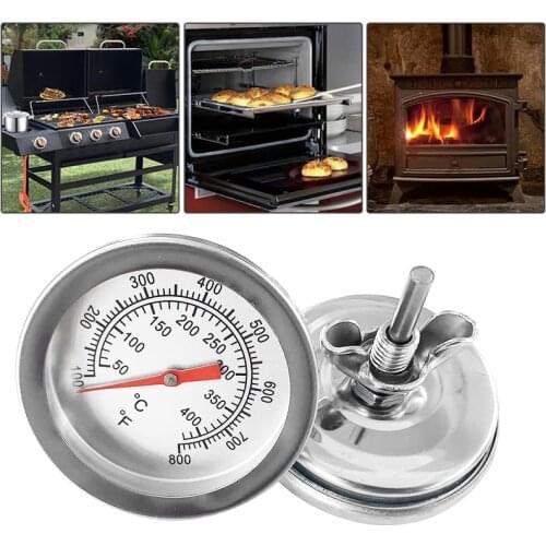 Barbecue Smoker Stainless Steel Thermometer Grill Meat 50-400℃ Gauge Barbecue Smoker Thermometer Kitchen Accessories