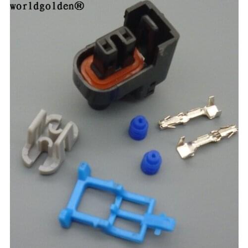 Worldgolden 2p 0.6mm 2 Way Black Micro-Pack 064 Sealed Female Connector Assembly 15326181