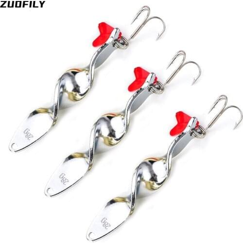 1PCS 7g 10g 14g 21g 28g Artificial Rotating Metal Spinner Spoon Fishing Hard Bait Spinner Wobble Fishing Lure Triple Hook Tackle