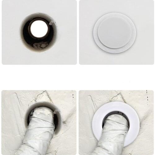 1pcs Air Conditioning Pipe Hole Decorative Cover Wall Hole Plug White Plastic for Pipe Hole Decorative Cover Shielding