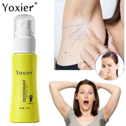 1Pcs Body Odor Spray Liquid Body Underarm Deodorant Clean Smell Healthy Convenient Grape Seed Aloe Extract Care 20ml